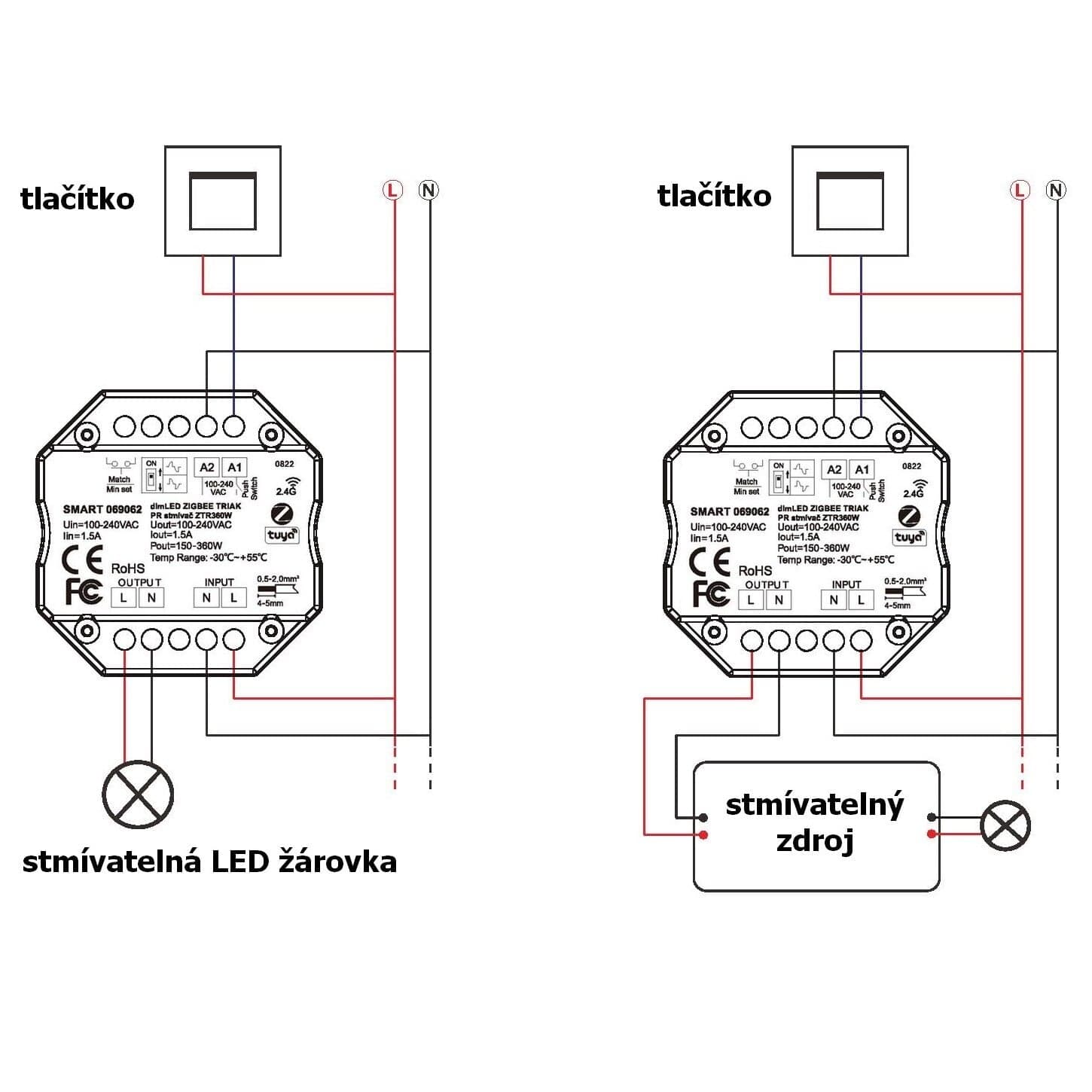 SMART stmívač dimLED ZIGBEE PR ZTR360W - náhled 5