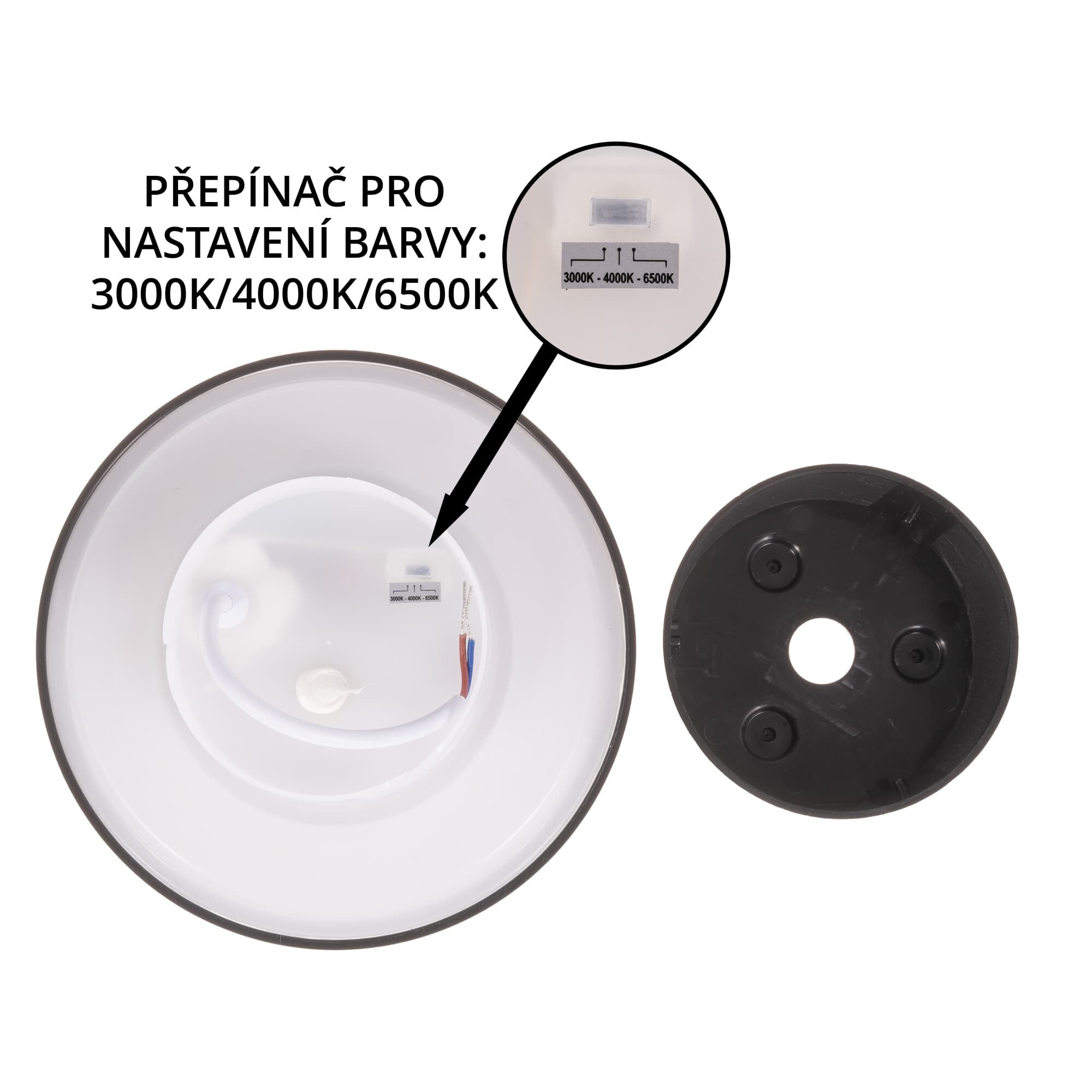 LED nástěnné svítidlo EKLIPSO B černé - náhled 5