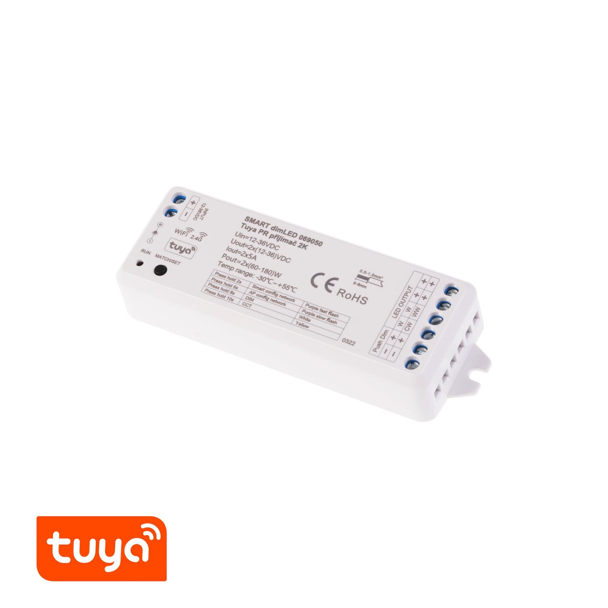 SMART přijímač dimLED Tuya PR 2K 2v1 - náhled 1