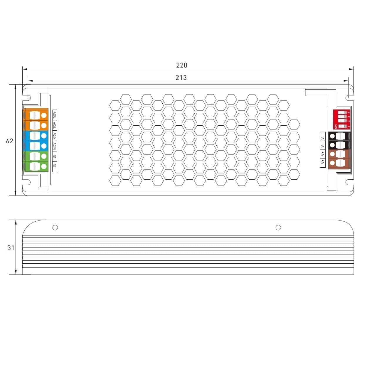 LED zdroj 24V 500W zdroj INTELI-24-500 - náhled 4