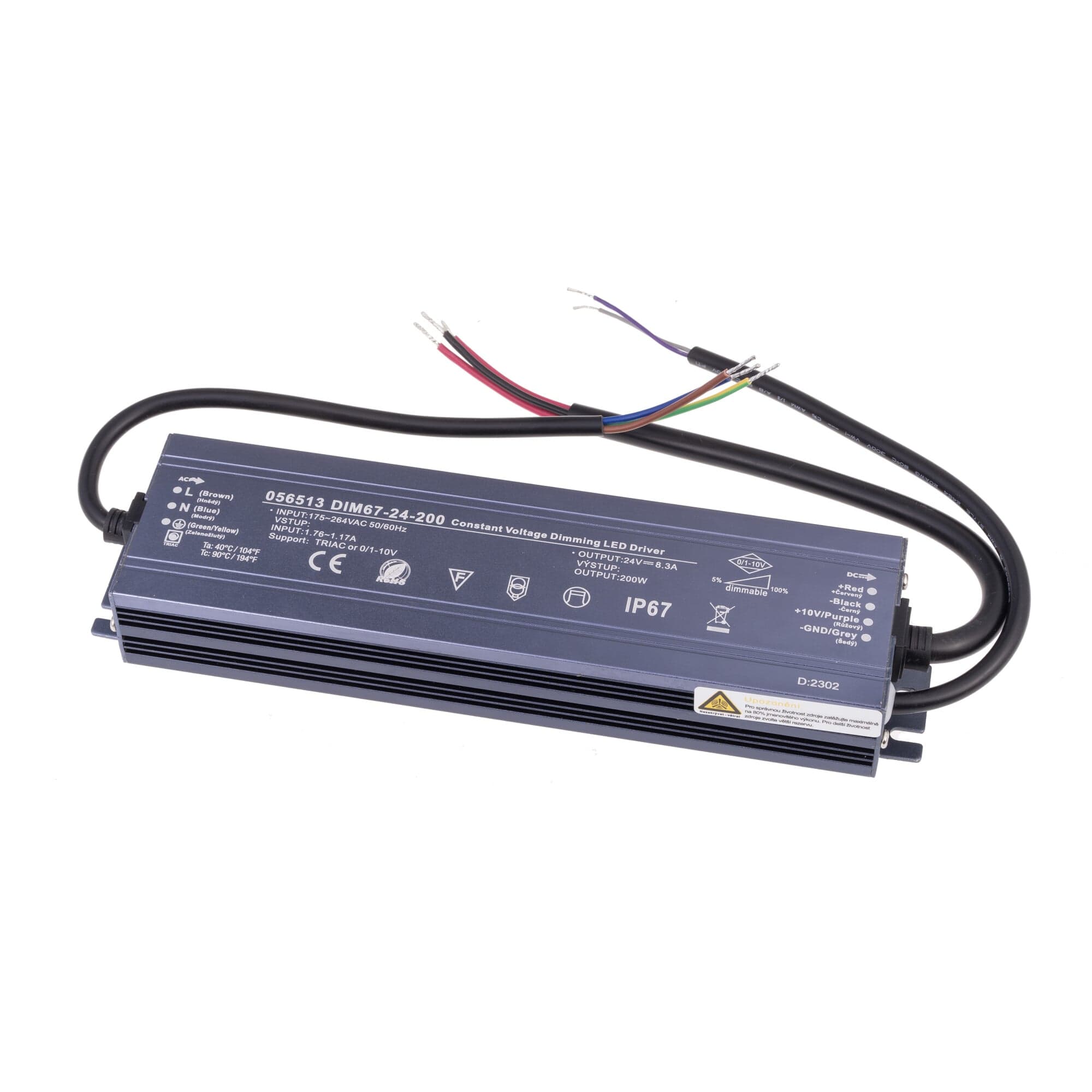 Stmívatelný napěťový zdroj DIM67 24V 200W