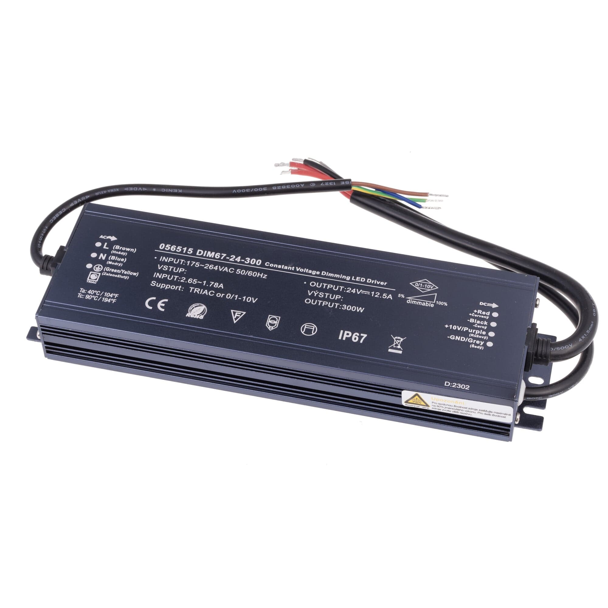 Stmívatelný napěťový zdroj DIM67 24V 300W