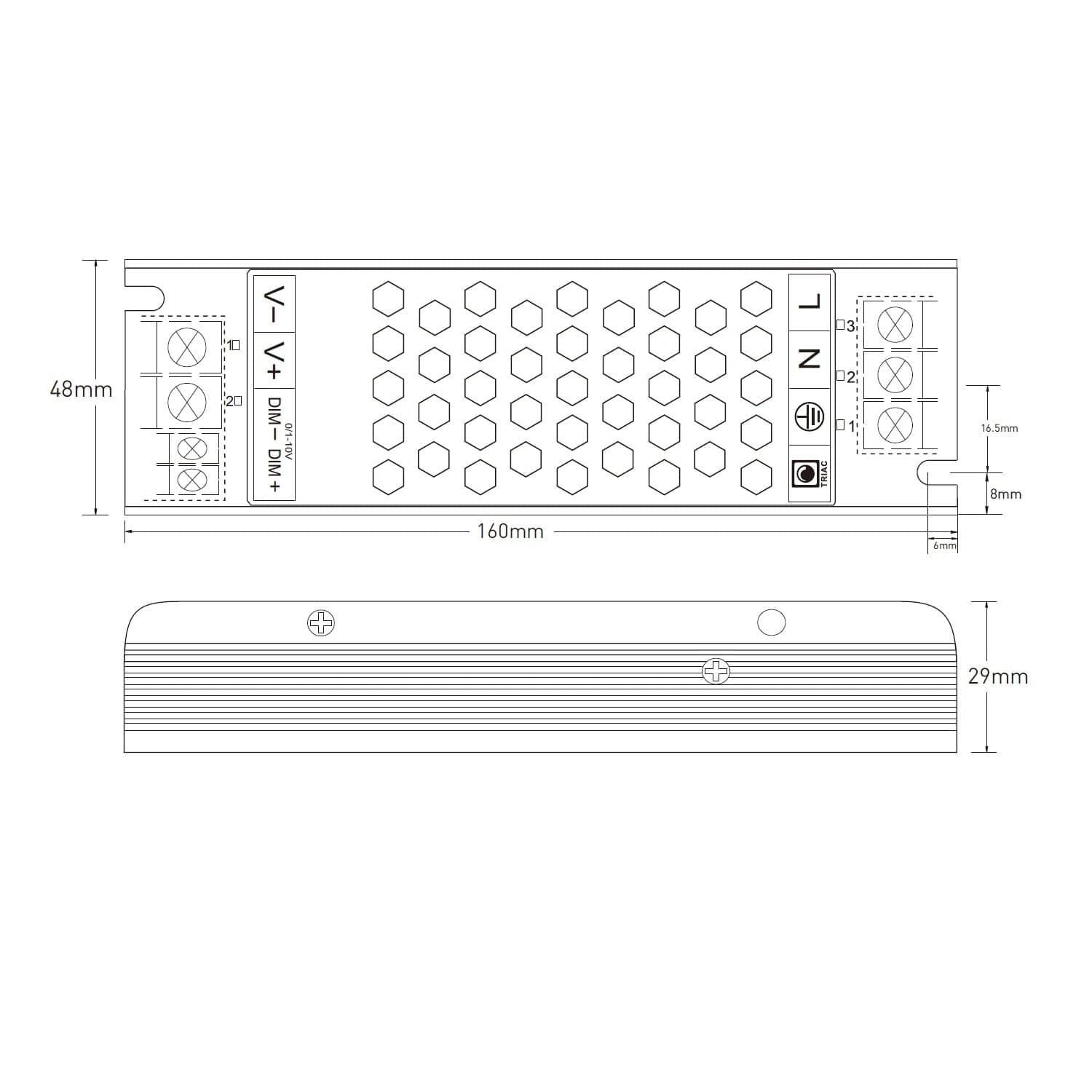 LED zdroj 12V 100W zdroj DIM20-12-100 - náhled 4