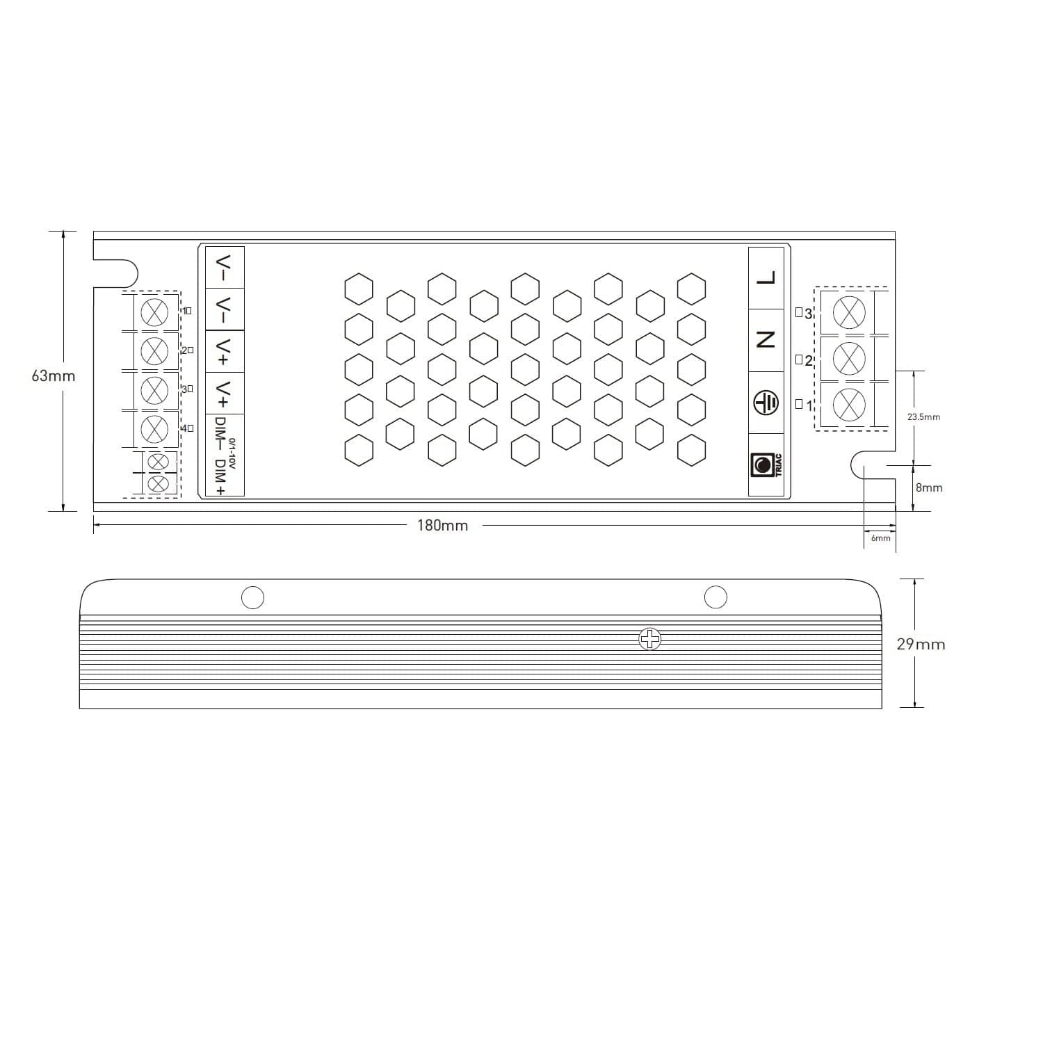 LED zdroj 12V 150W zdroj DIM20-12-150 - náhled 4