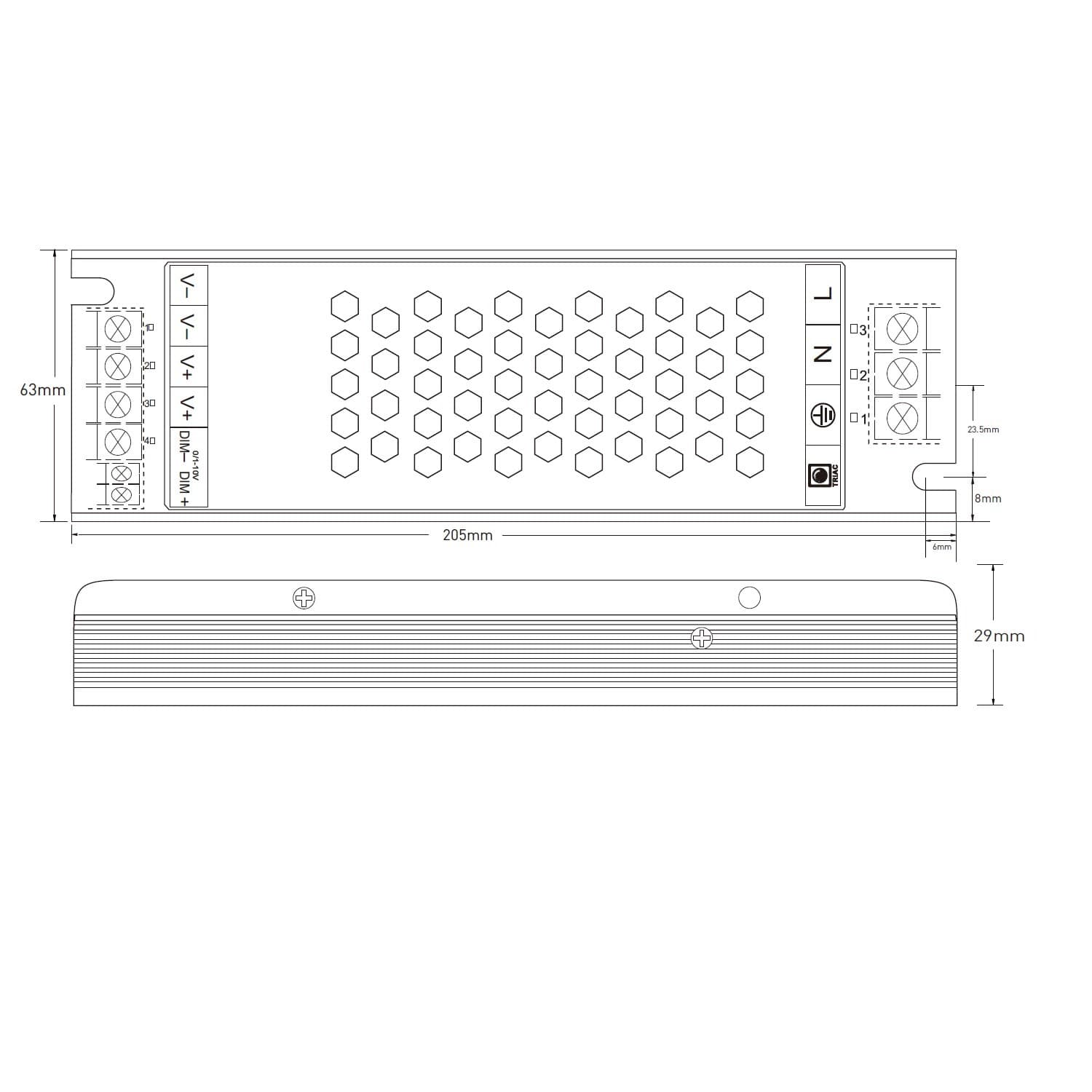 LED zdroj 12V 200W zdroj DIM20-12-200 - náhled 3