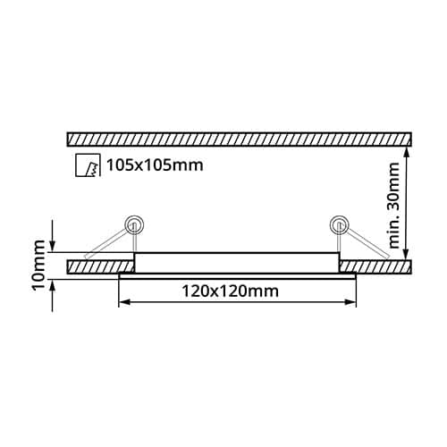 BSN6 LED panel 6W čtverec 120x120mm - Denní bílá - náhled 2
