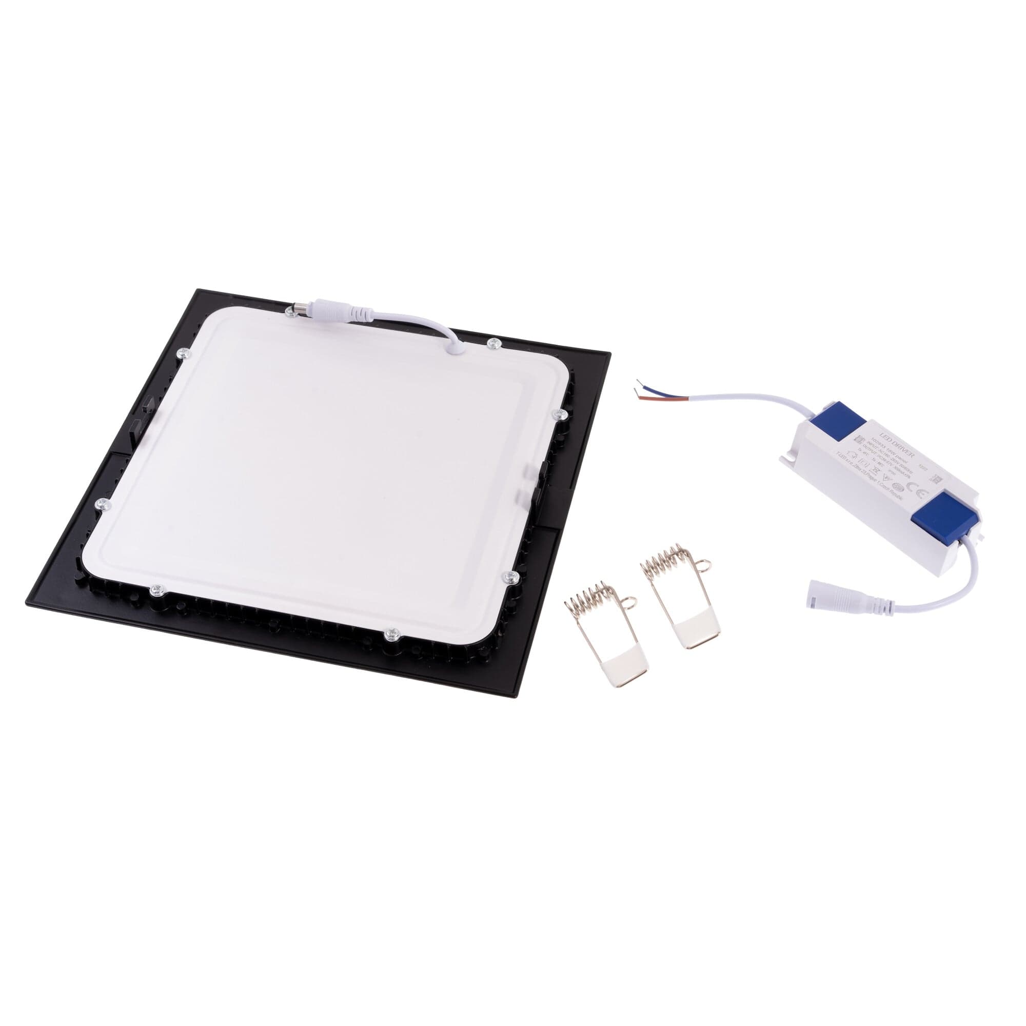 BSN18 LED panel 18W černý čtverec - Denní bílá - náhled 2