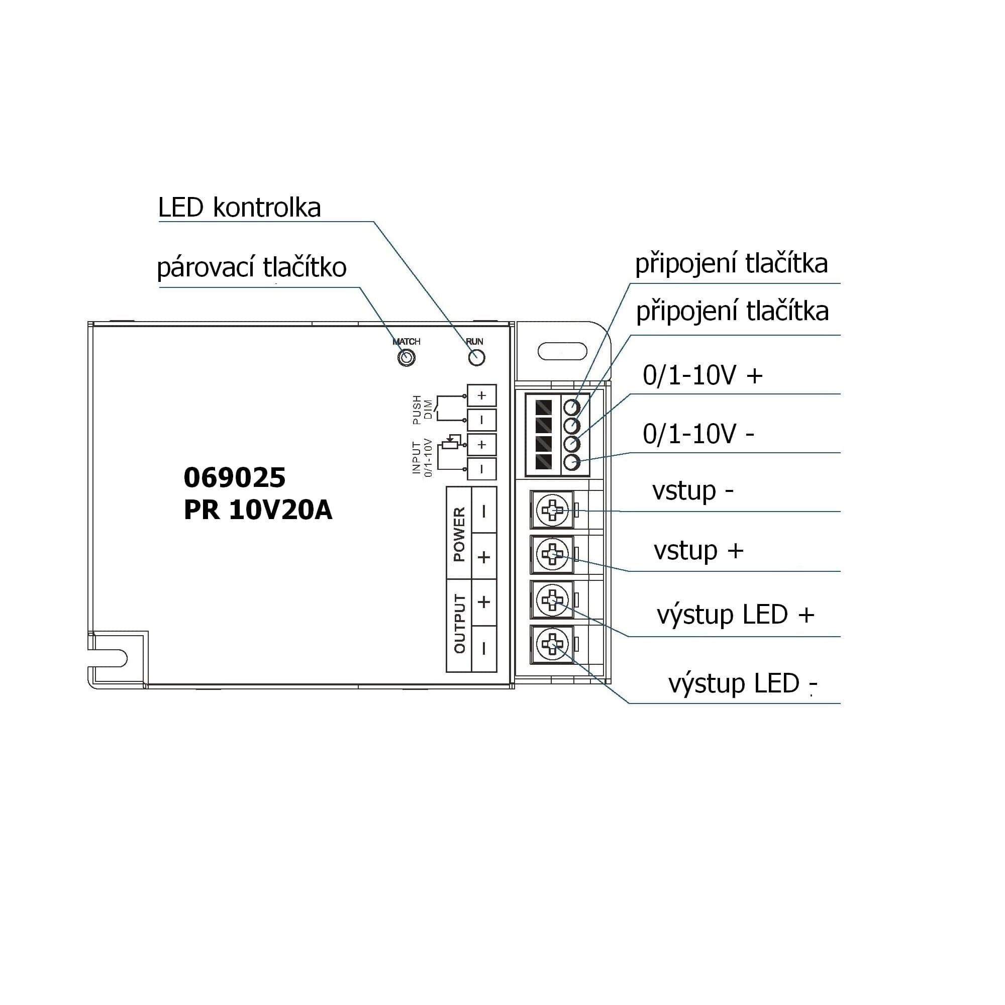 Přijímač dimLED PR 10V20A - náhled 3