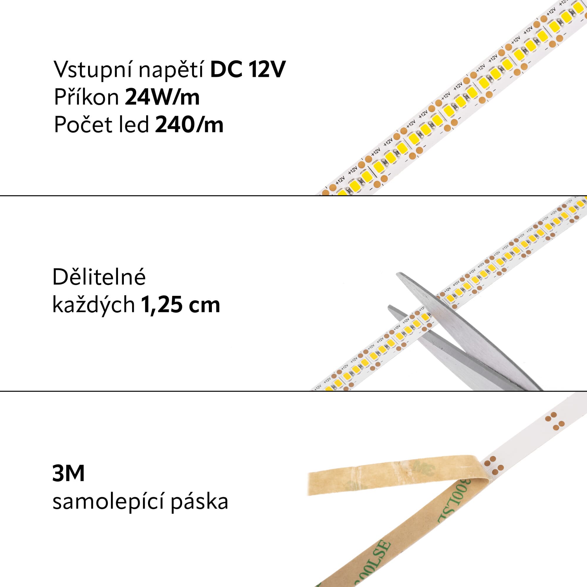 LED pásek 12LINE24024 - Denní bílá - náhled 5