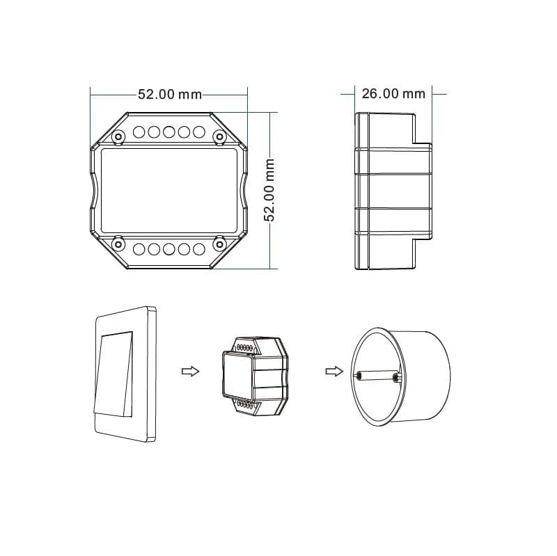 Stmívač SMART dimLED Tuya TD1 0/1-10V - náhled 3