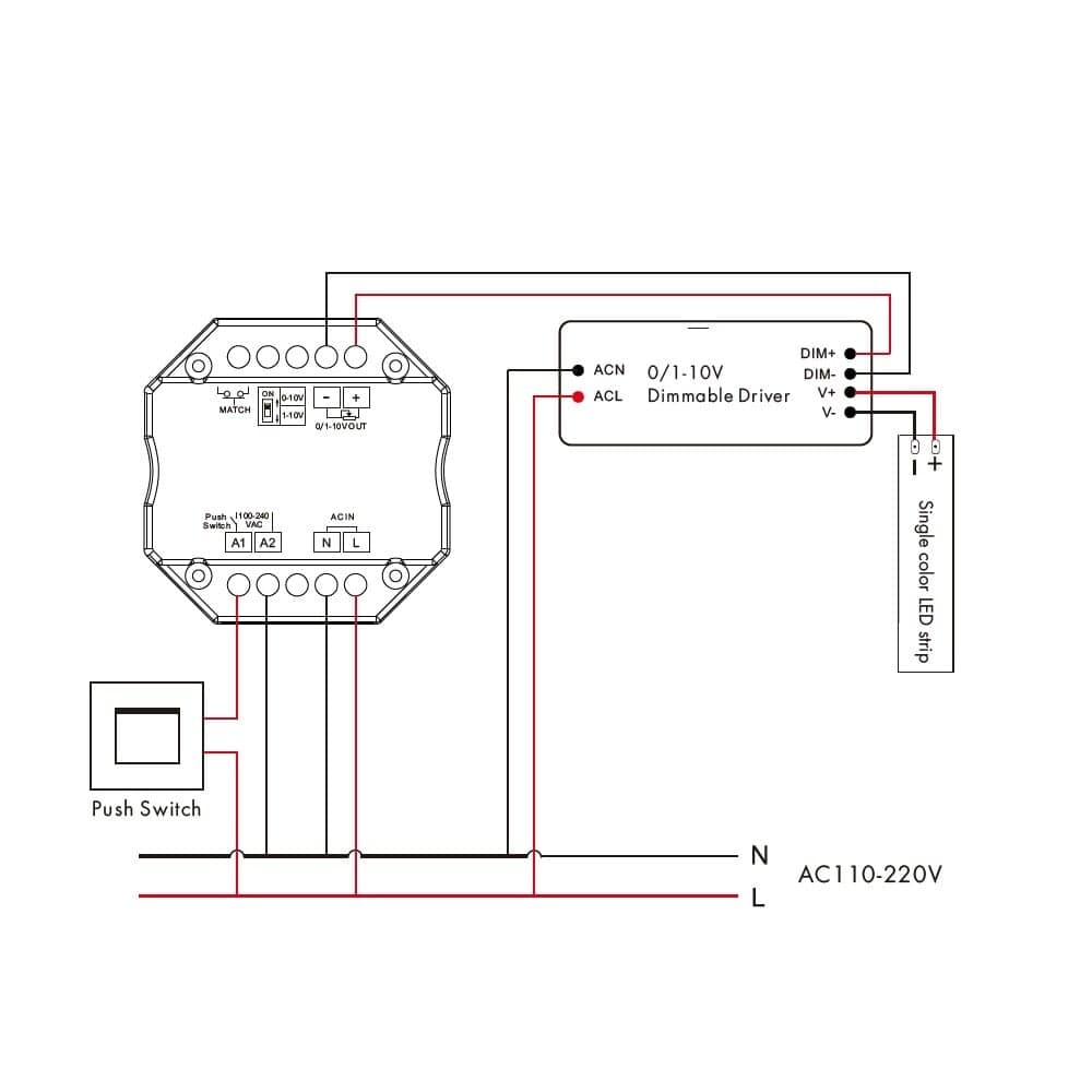 Stmívač SMART dimLED Tuya TD1 0/1-10V - náhled 5
