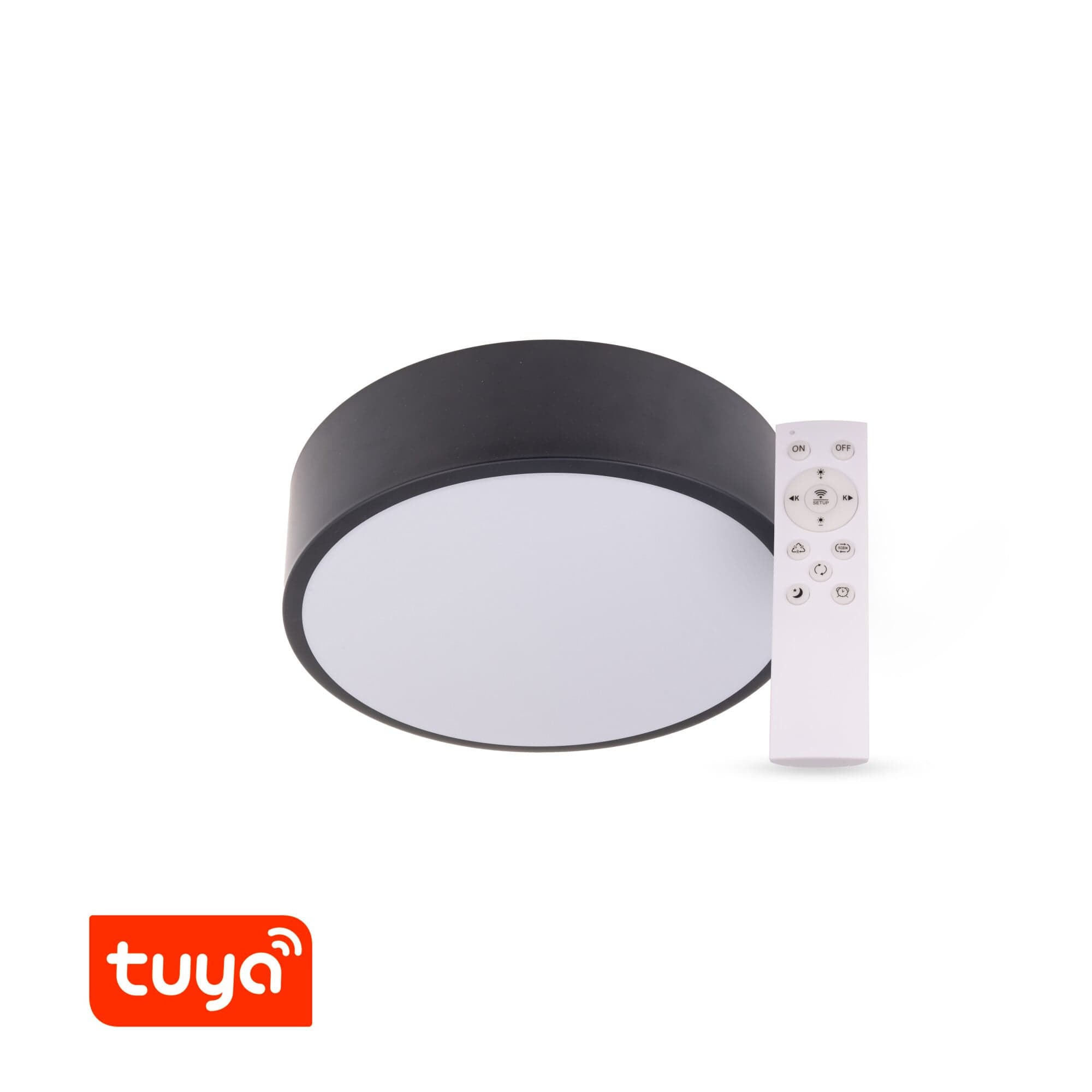 SMART Tuya LED svítidlo RENDO 24W CCT kulaté černé - náhled 1