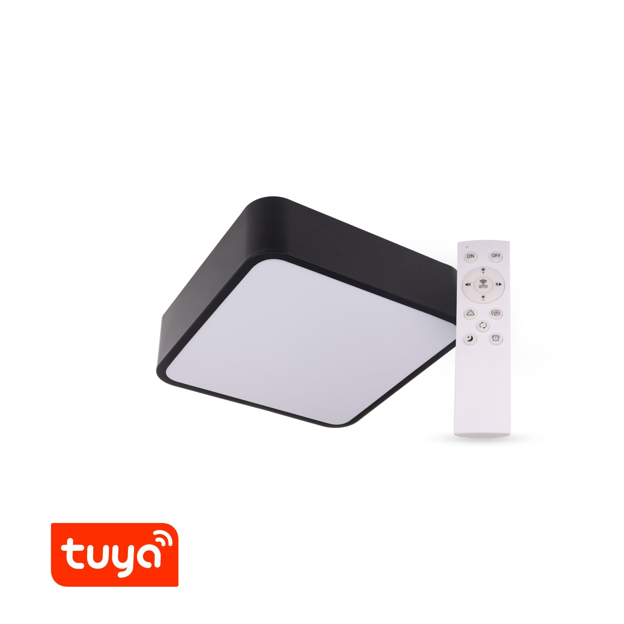 SMART Tuya LED svítidlo RENDO 24W CCT hranaté černé - náhled 1