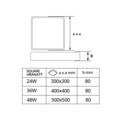 SMART Tuya LED svítidlo RENDO 48W CCT hranaté černé - náhled 5