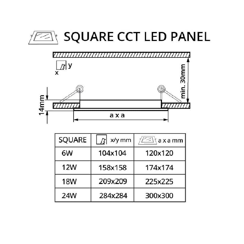 LED panel 24V 18W CCT 24SW18 čtverec - CCT - náhled 3