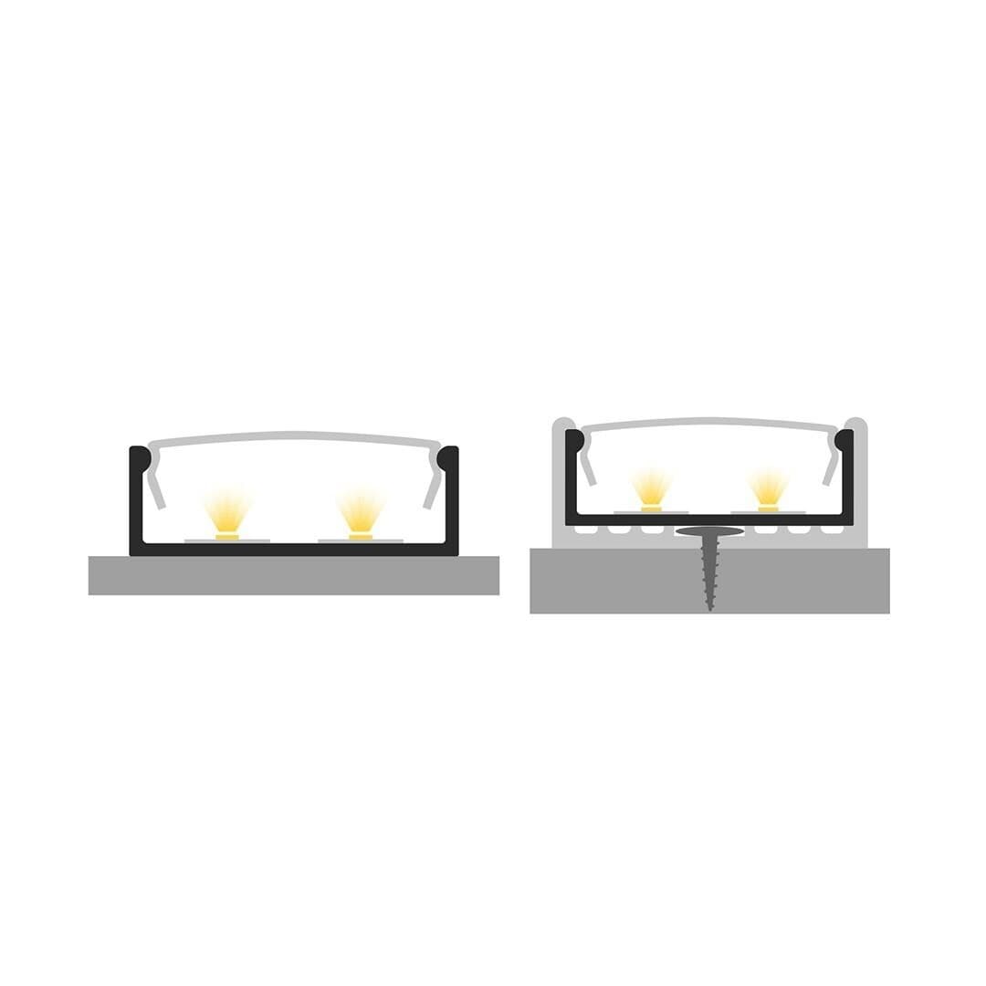 LED profil P13-1 bílý široký přisazený - náhled 4
