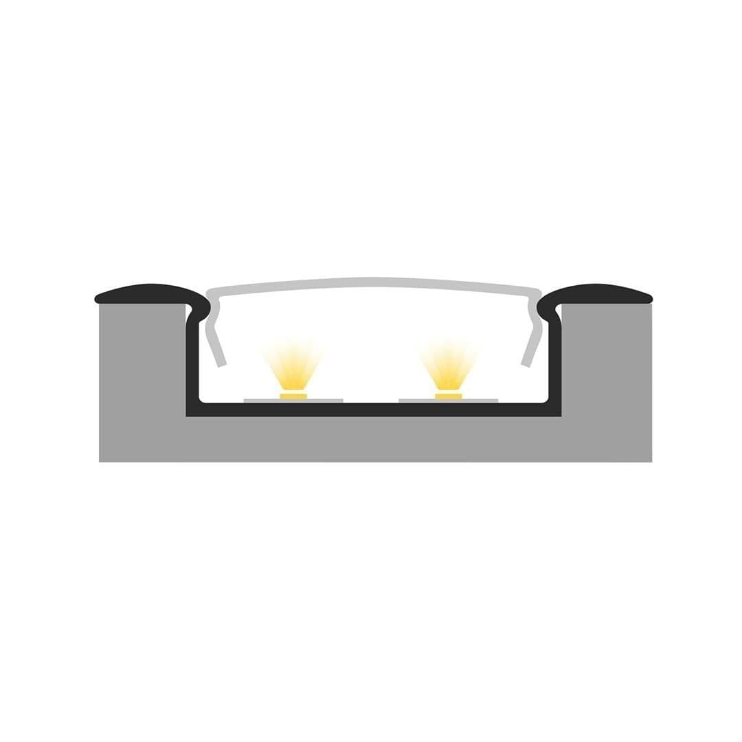 LED profil P14-1 bílý vestavný - náhled 3