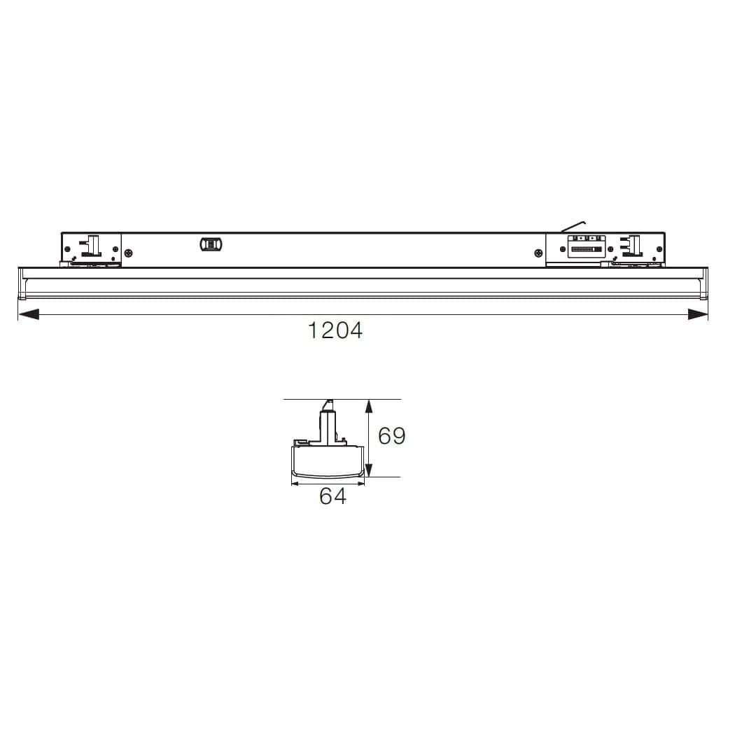 Lištové LED svítidlo TRITO LT120B 120° 54W černé - náhled 3