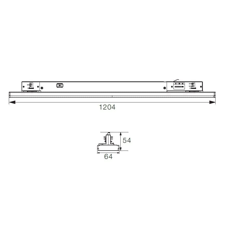 Lištové LED svítidlo TRITO LT120W 90° 54W bílé - náhled 3