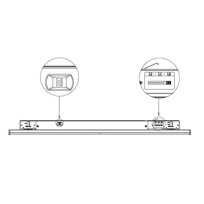 Lištové LED svítidlo TRITO LT120B 90° 54W černé - náhled 2