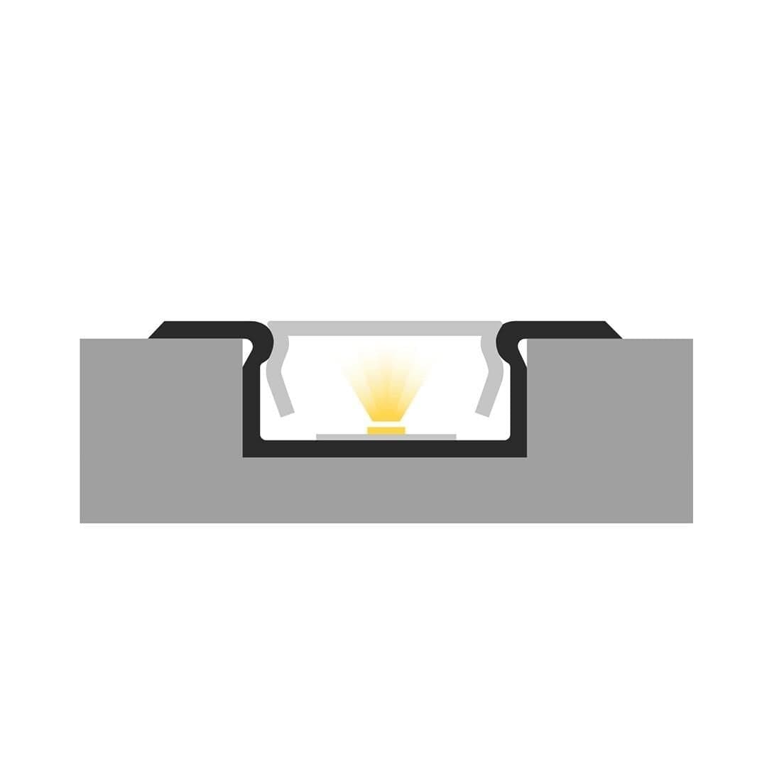 LED profil P6-2 bílý vestavný - náhled 4