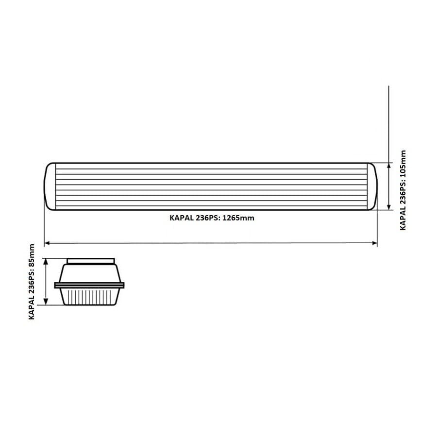 Trubicové svítidlo pro LED KAPAL 236PS 120cm - náhled 2