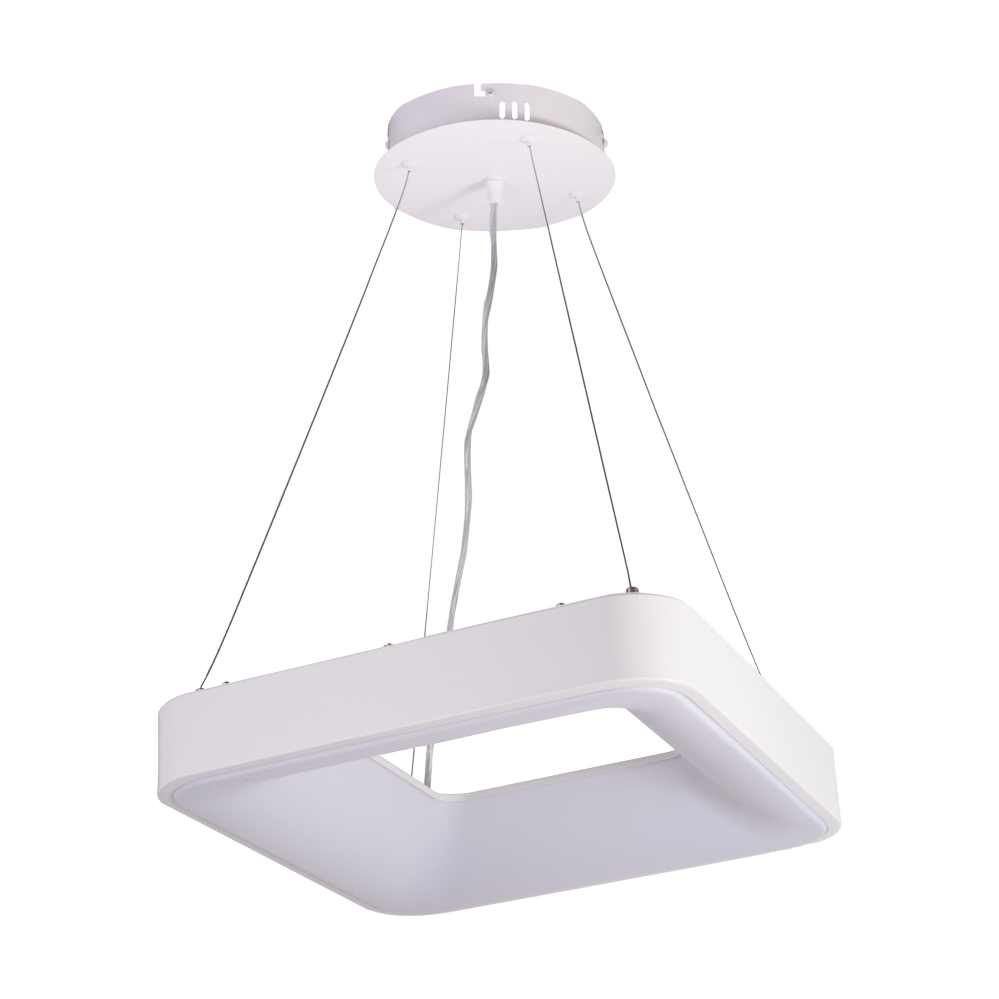 LED svítidlo ZULU 48W CCT hranaté bílé závěsné