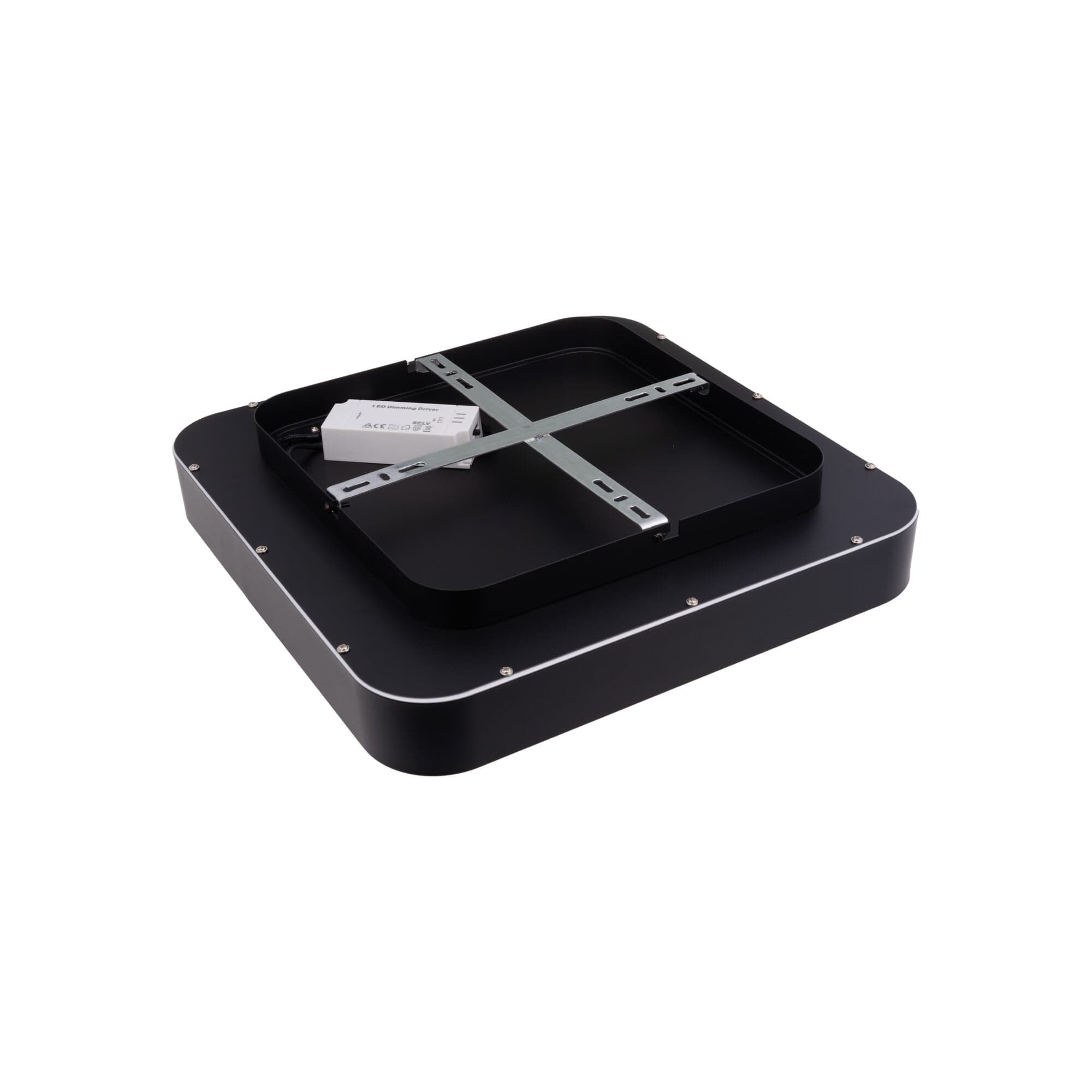 SMART Tuya LED svítidlo ZULU 48W CCT hranaté černé - náhled 3