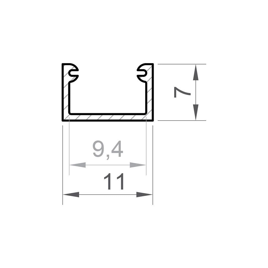 LED profil P4-2 mini bílý - náhled 4
