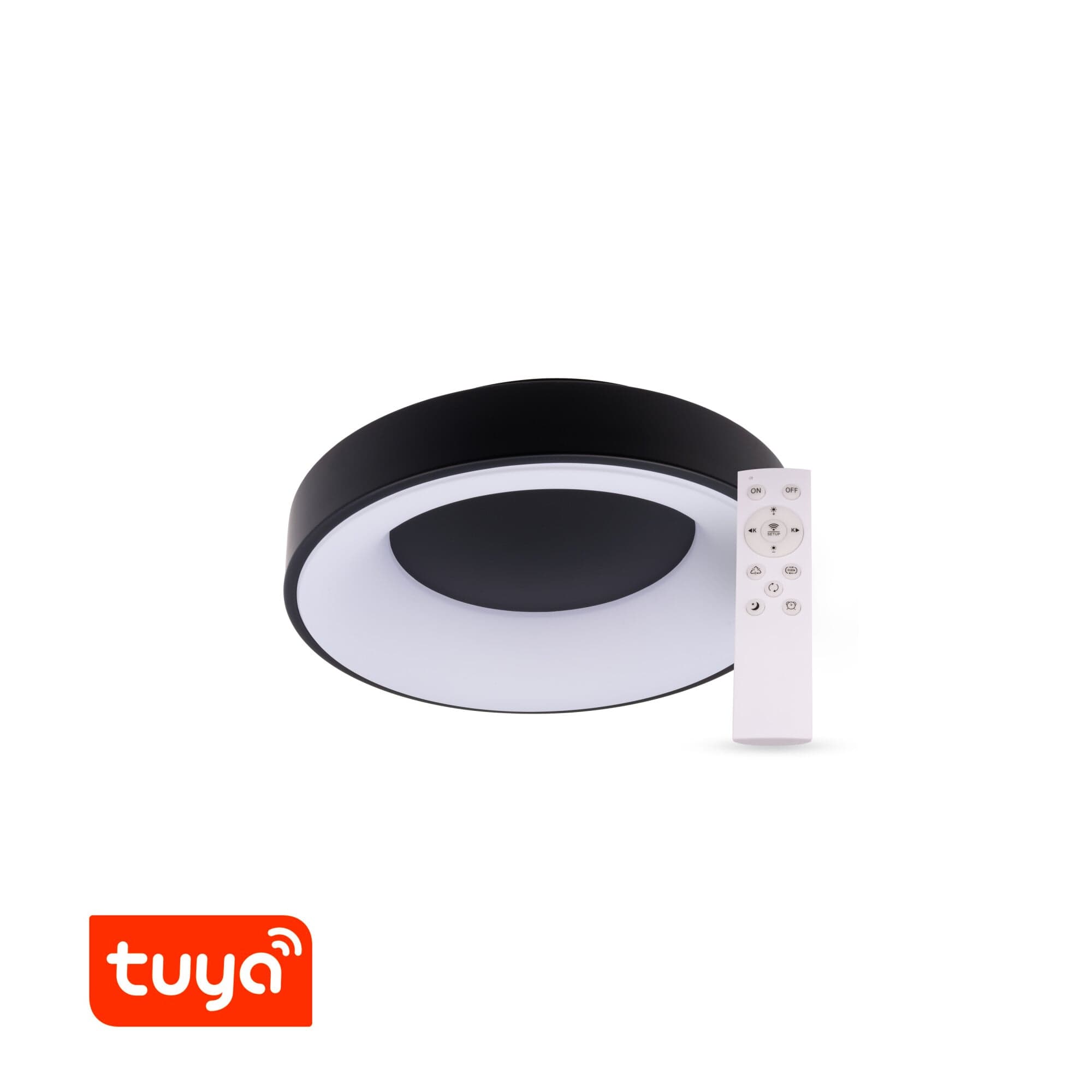 SMART Tuya LED svítidlo ZULU 32W CCT kulaté černé