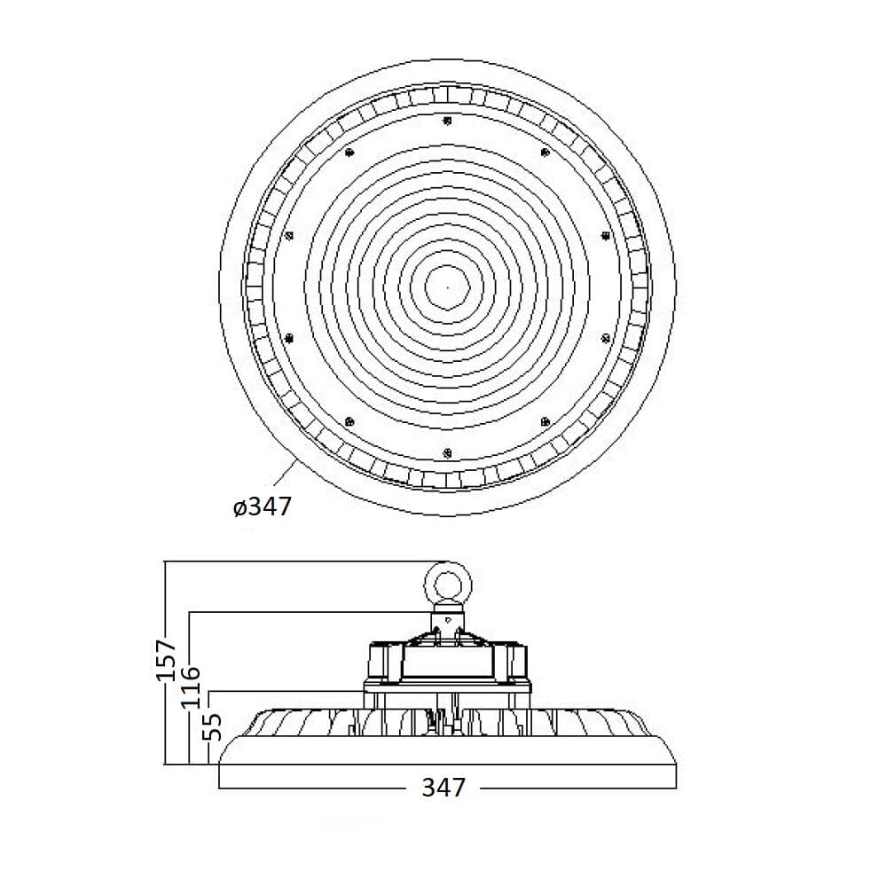 LED průmyslové svítidlo DALI DA5-UFO200W - náhled 3
