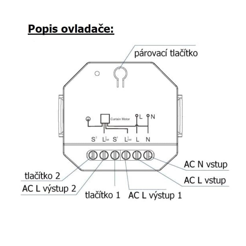 SMART spínač dimLED Zigbee ZSC1 pro rolety a žaluzie - náhled 5