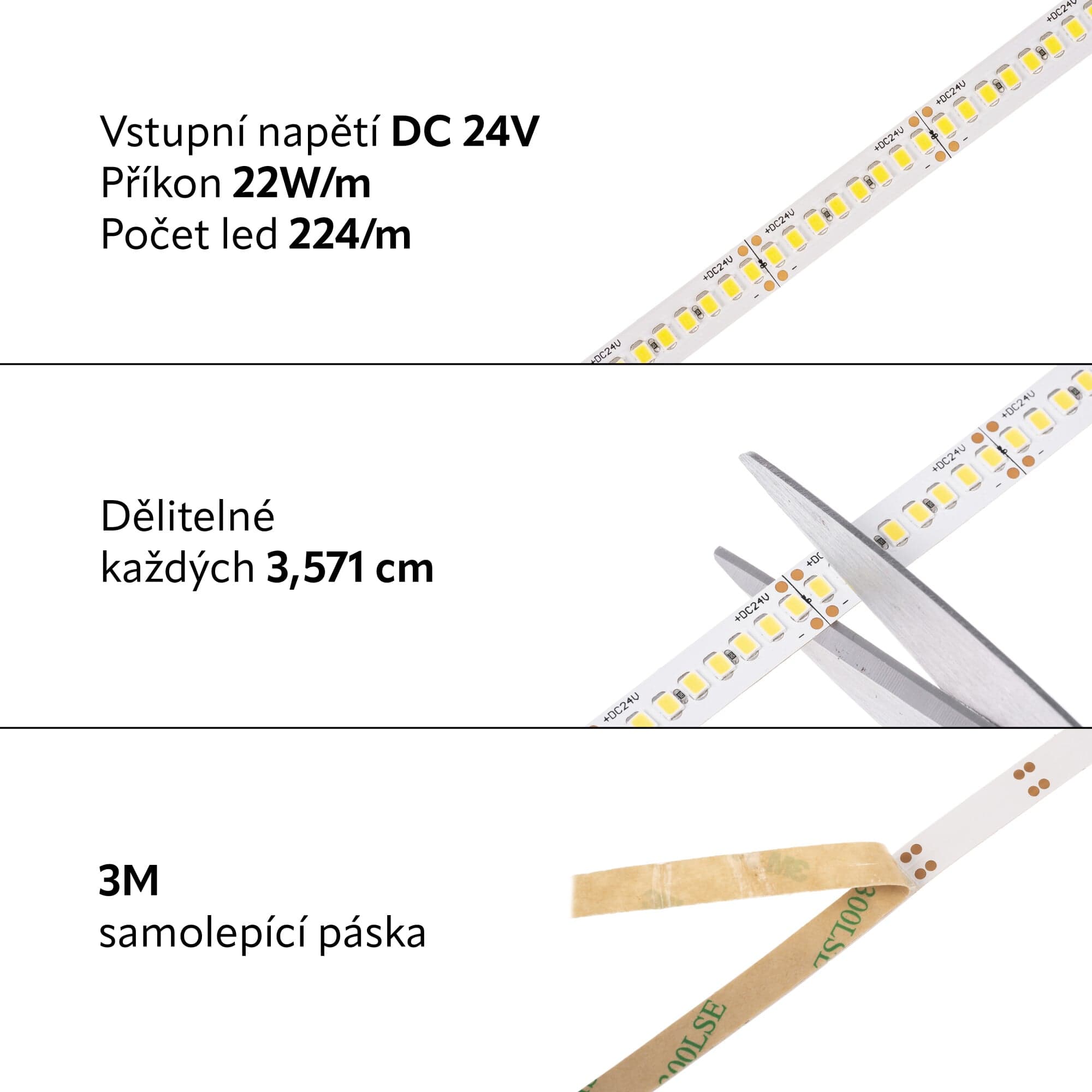LED pásek 24EFI22 záruka 3 roky - Denní bílá - náhled 5