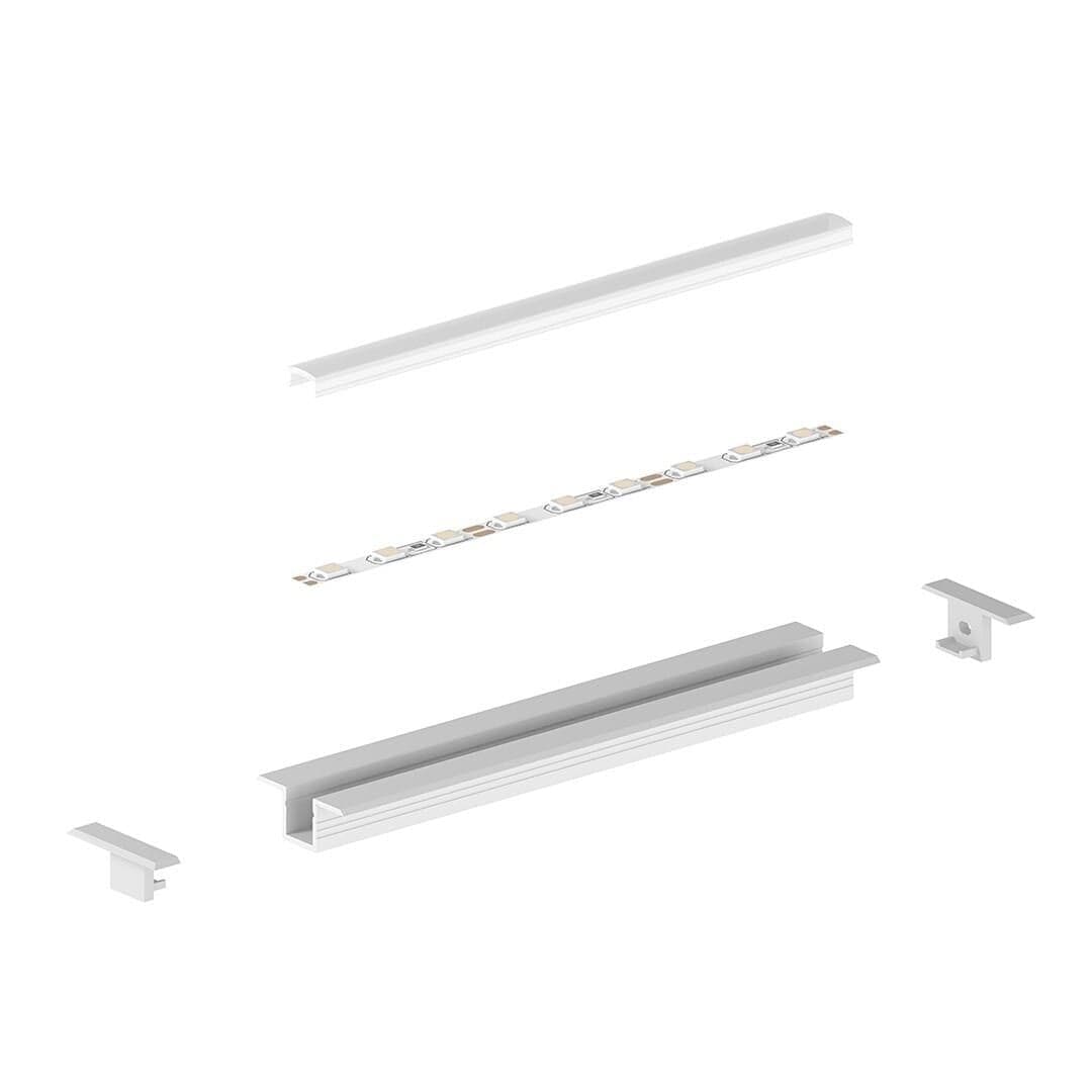 LED profil P6-4 stříbrný mini vestavný - náhled 2