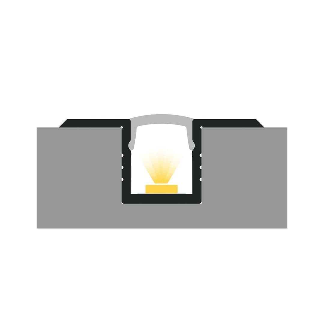 LED profil P6-4 stříbrný mini vestavný - náhled 5