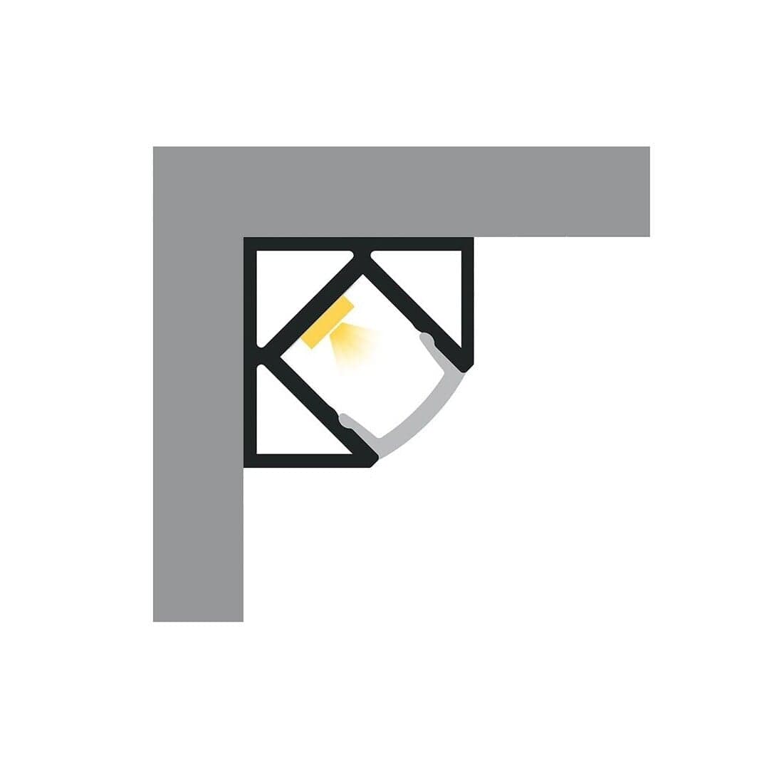 LED profil P3-5 stříbrný mini rohový - náhled 4