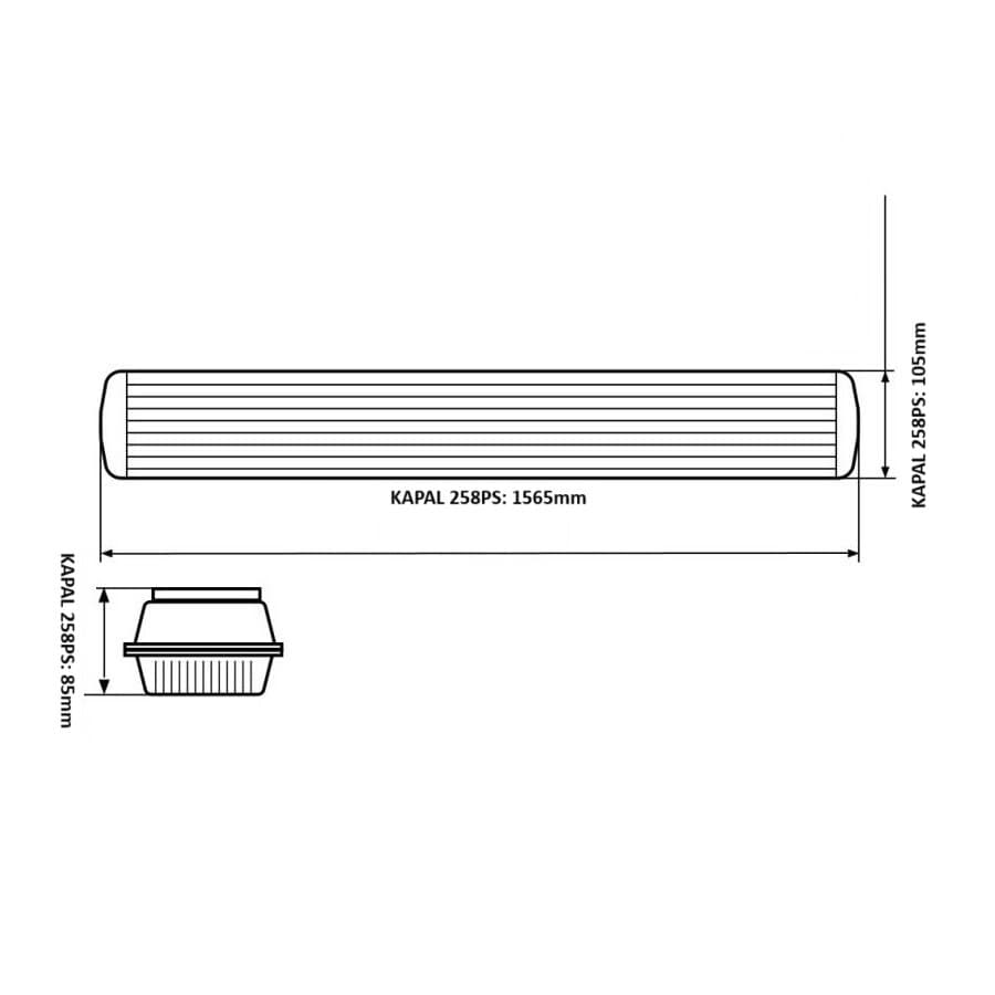 Trubicové svítidlo pro LED KAPAL 258PS 150cm - náhled 4