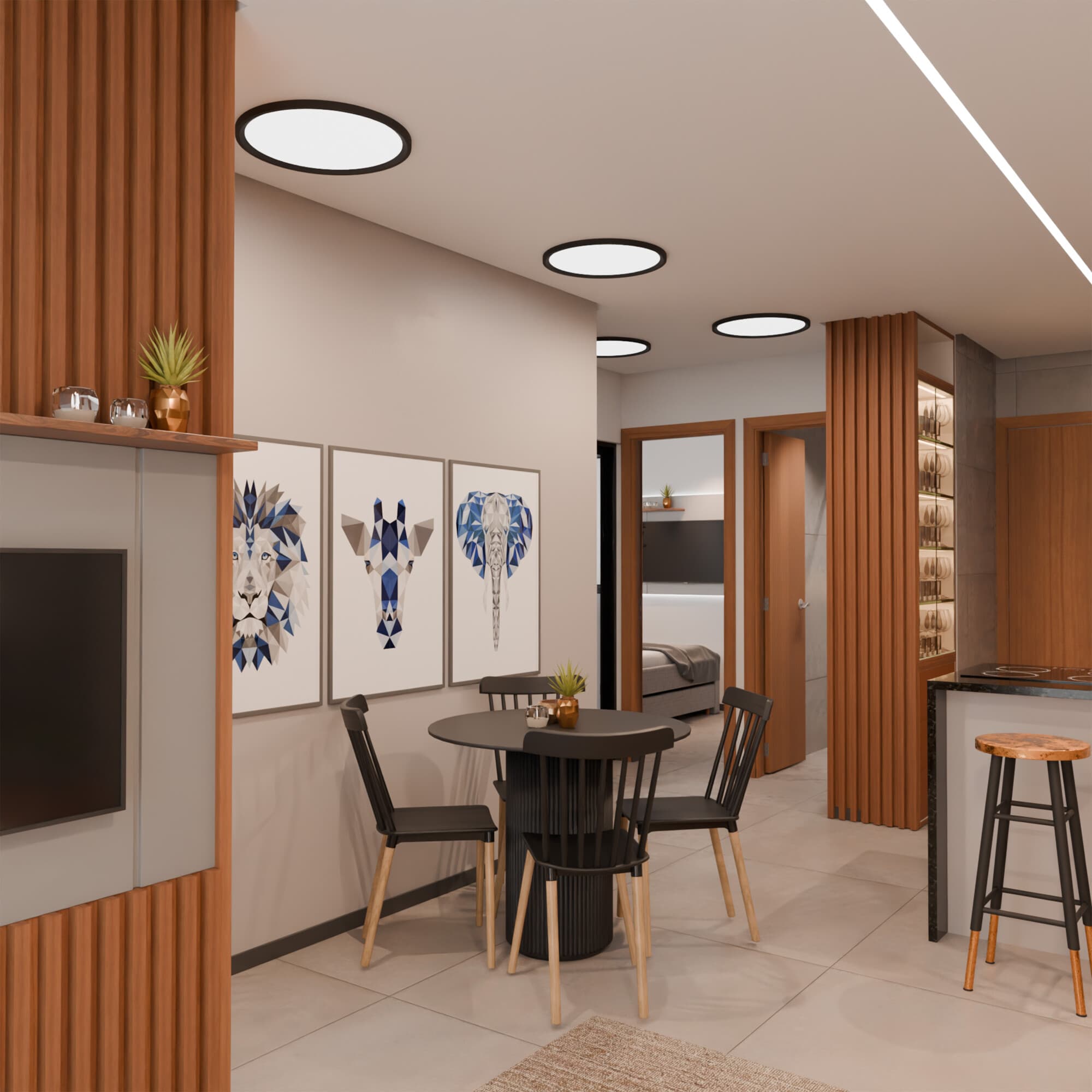 LED panel PANKA 40W CCT černé kulaté stropní - náhled 5