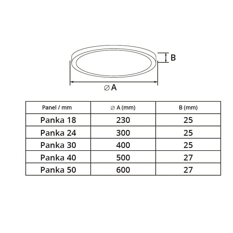 LED panel PANKA 50W CCT černé kulaté stropní - náhled 3