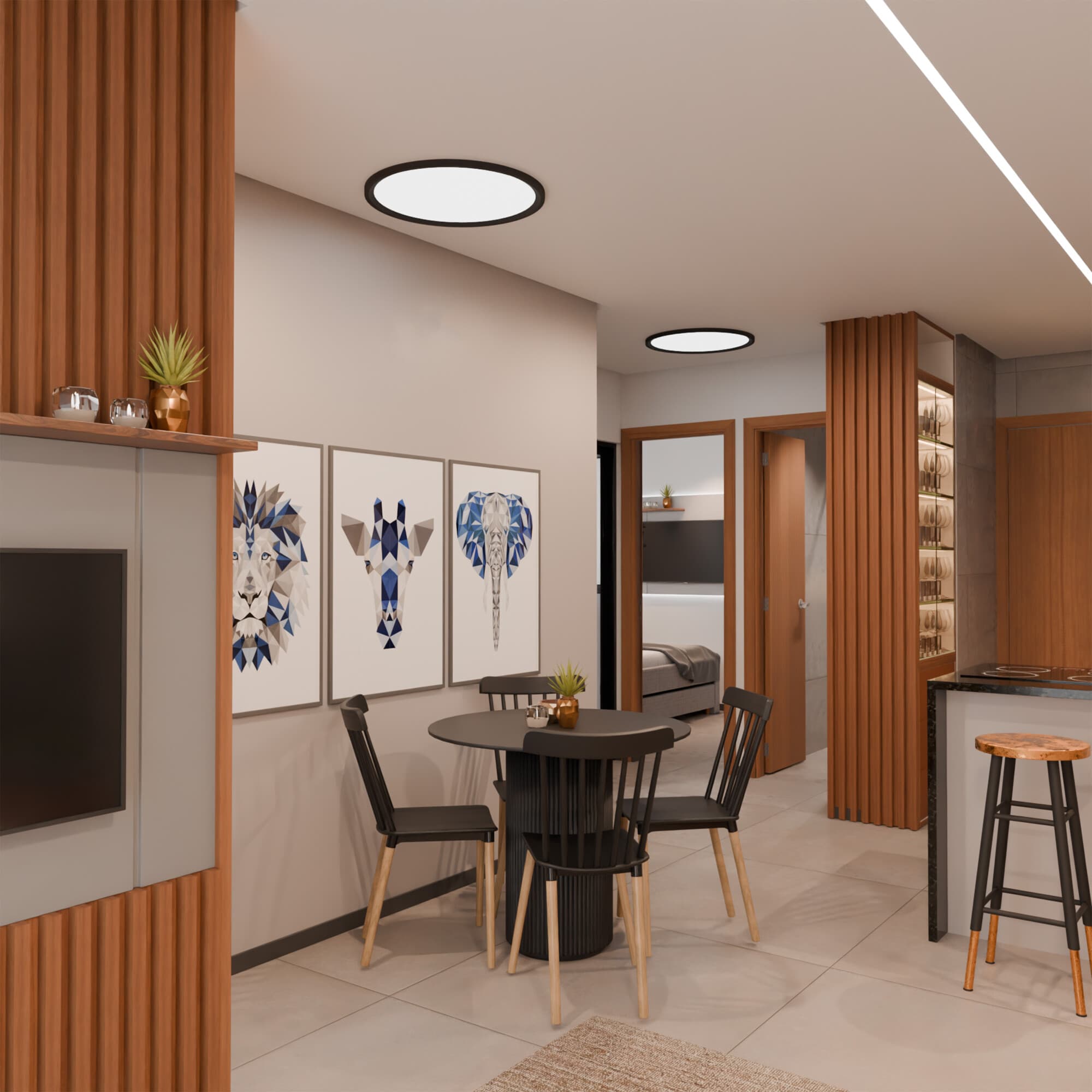 LED panel PANKA 50W CCT černé kulaté stropní - náhled 5