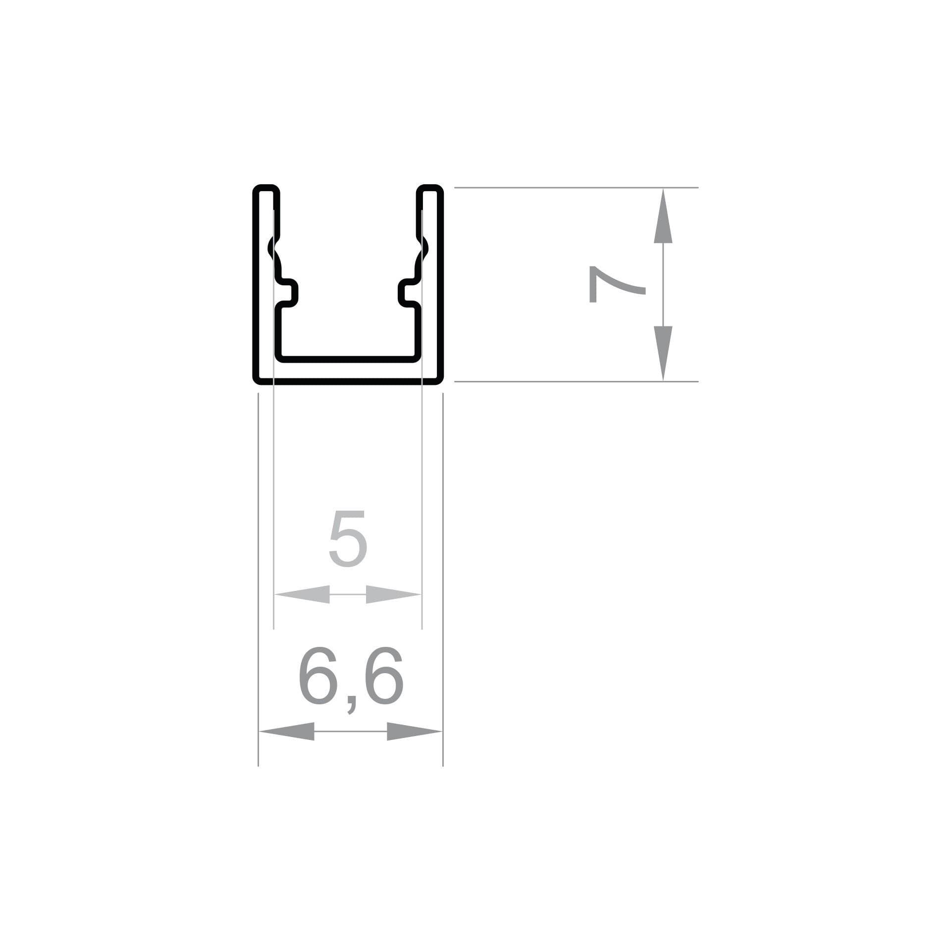 LED profil P4-4 mini černý - náhled 4