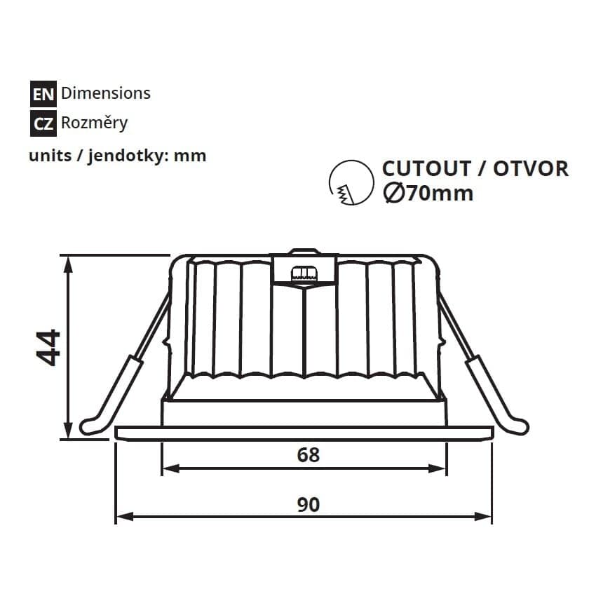 LED podhledové svítidlo SHIMO IP54 5W CCT UGR<9 - náhled 2