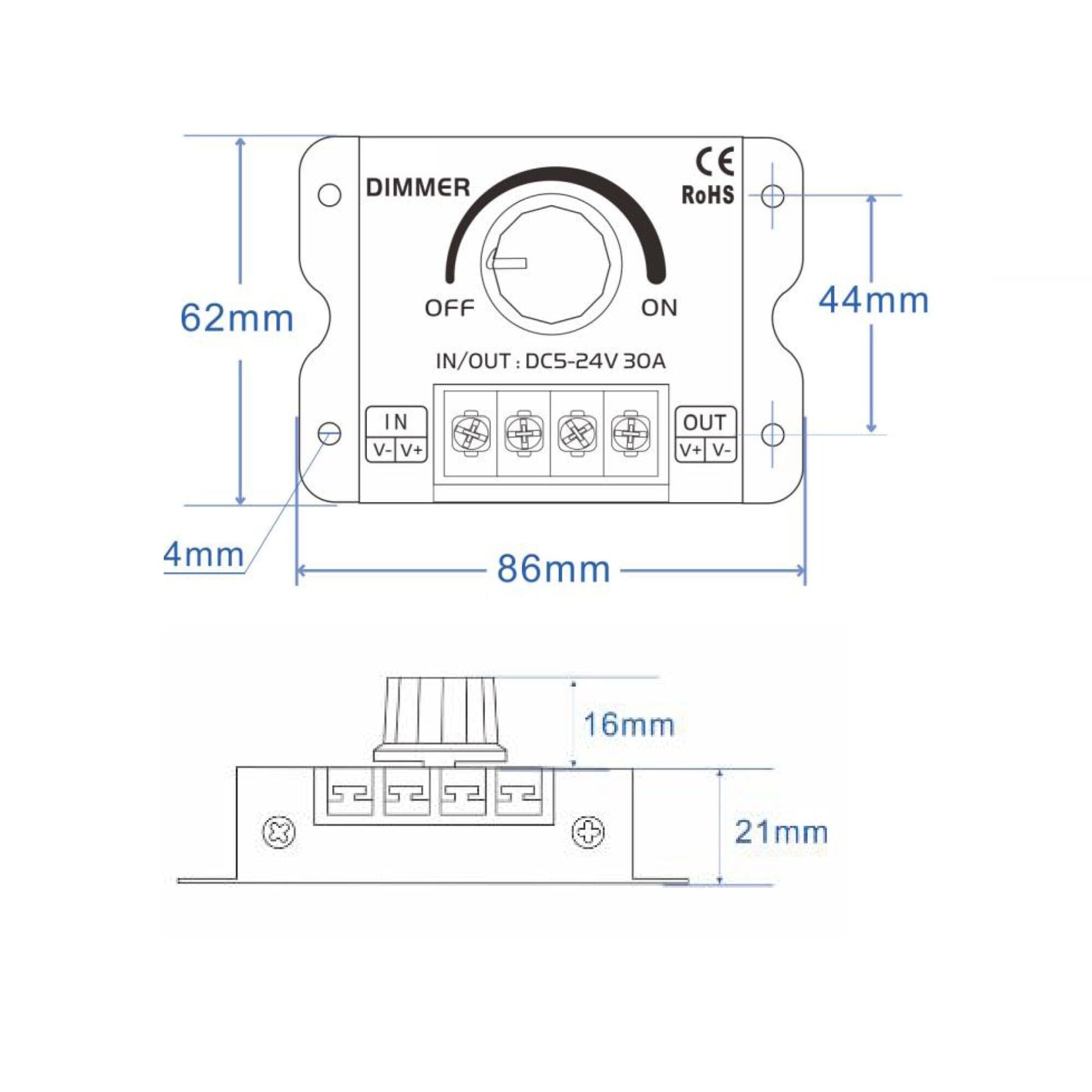 LED ovladač stmívač RFM Single 1CH - náhled 2