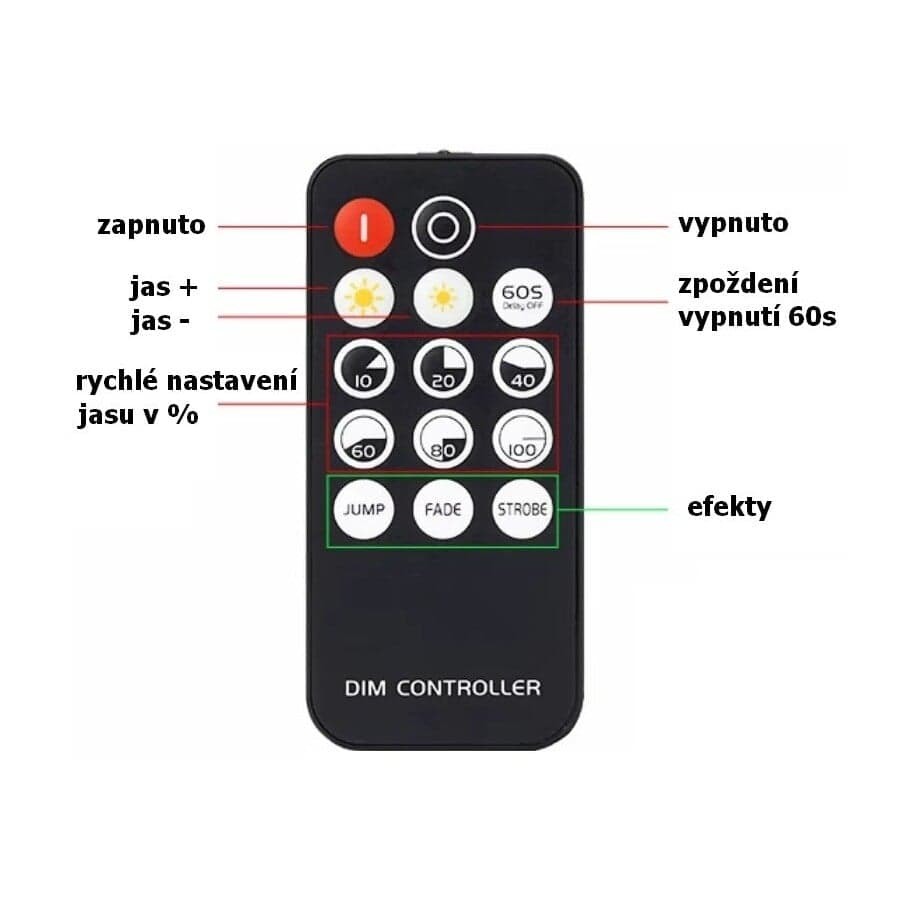 LED ovladač stmívač RFM Single 1CH - náhled 3