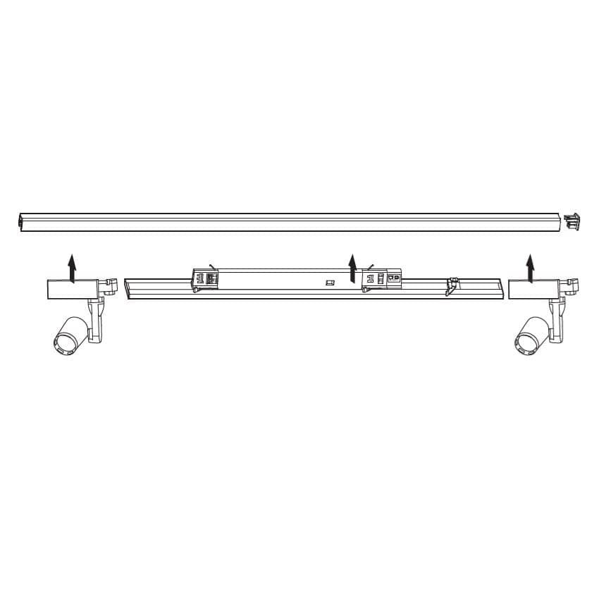 Lištové CCT LED svítidlo TRITO PRO TRP150W 90° 60W bílé - náhled 3