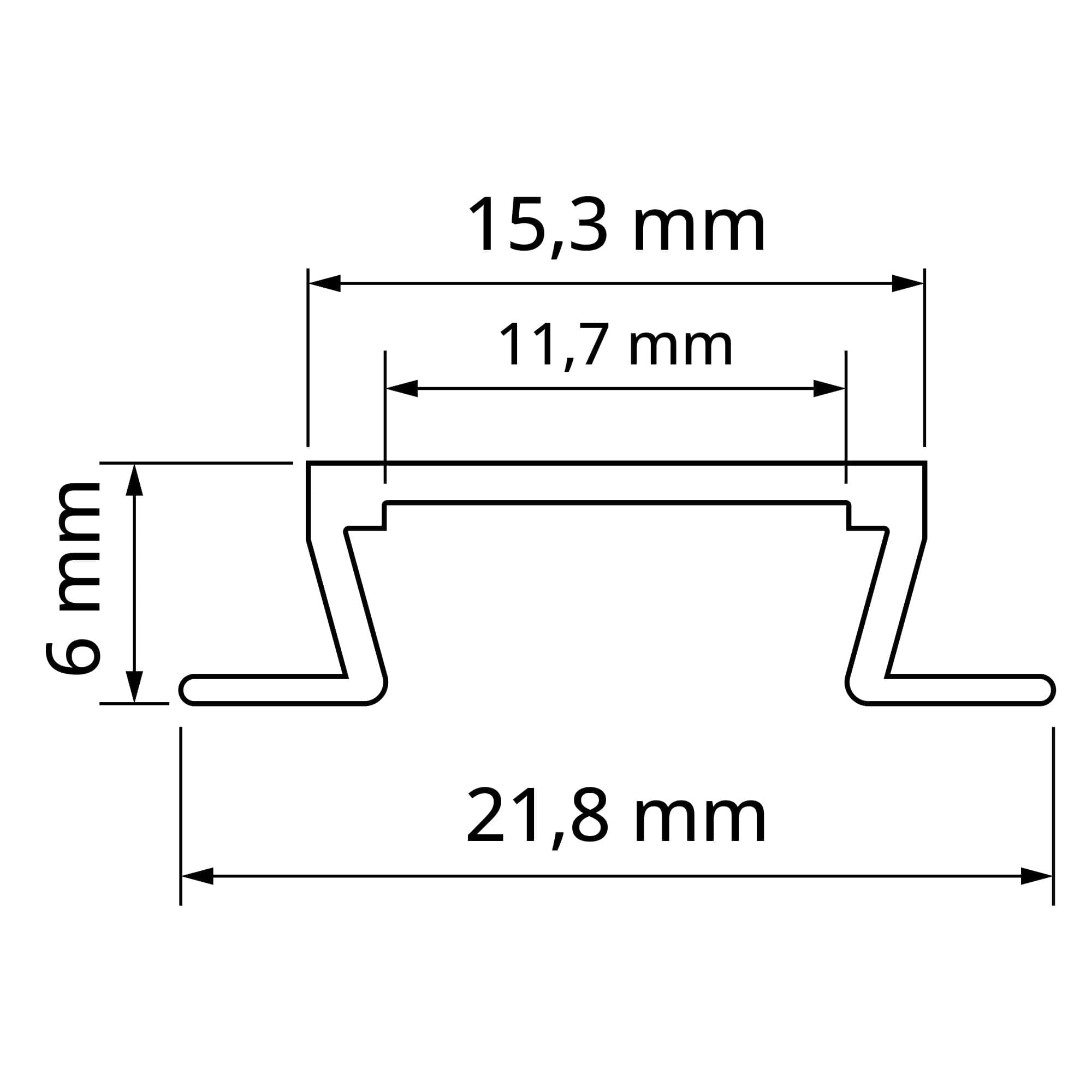 LED profil V4C černý mini vestavný - náhled 5