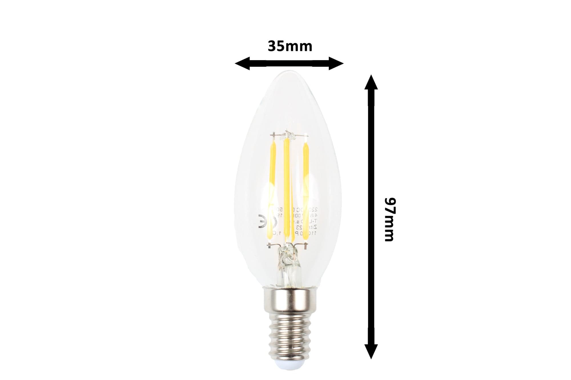 LED žárovka E14 DIMF4W FILAMENT C35 - náhled 2