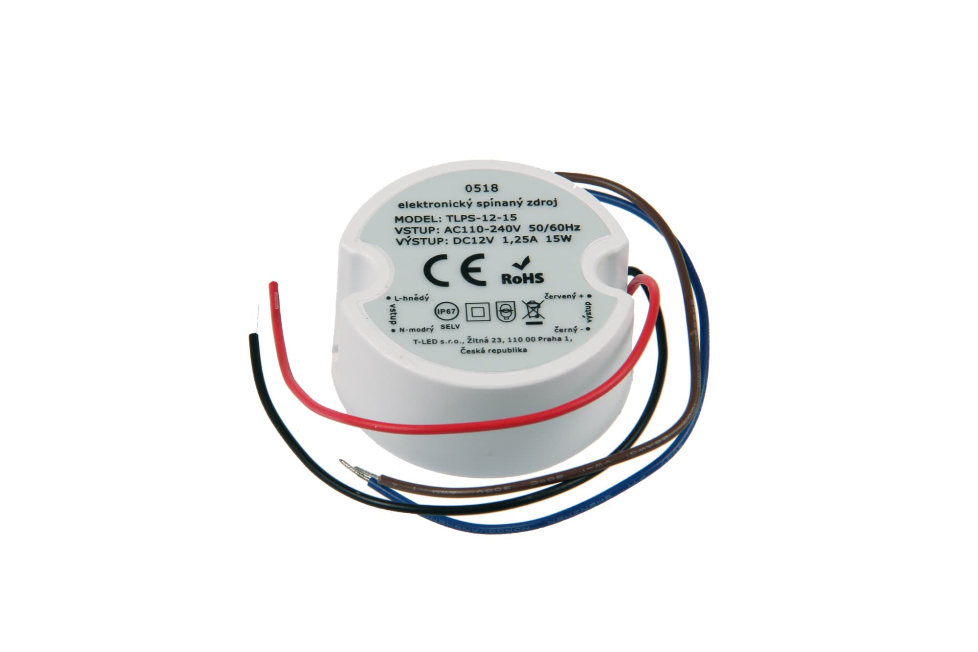LED zdroj 12V 15W IP67 TLPS-12-15