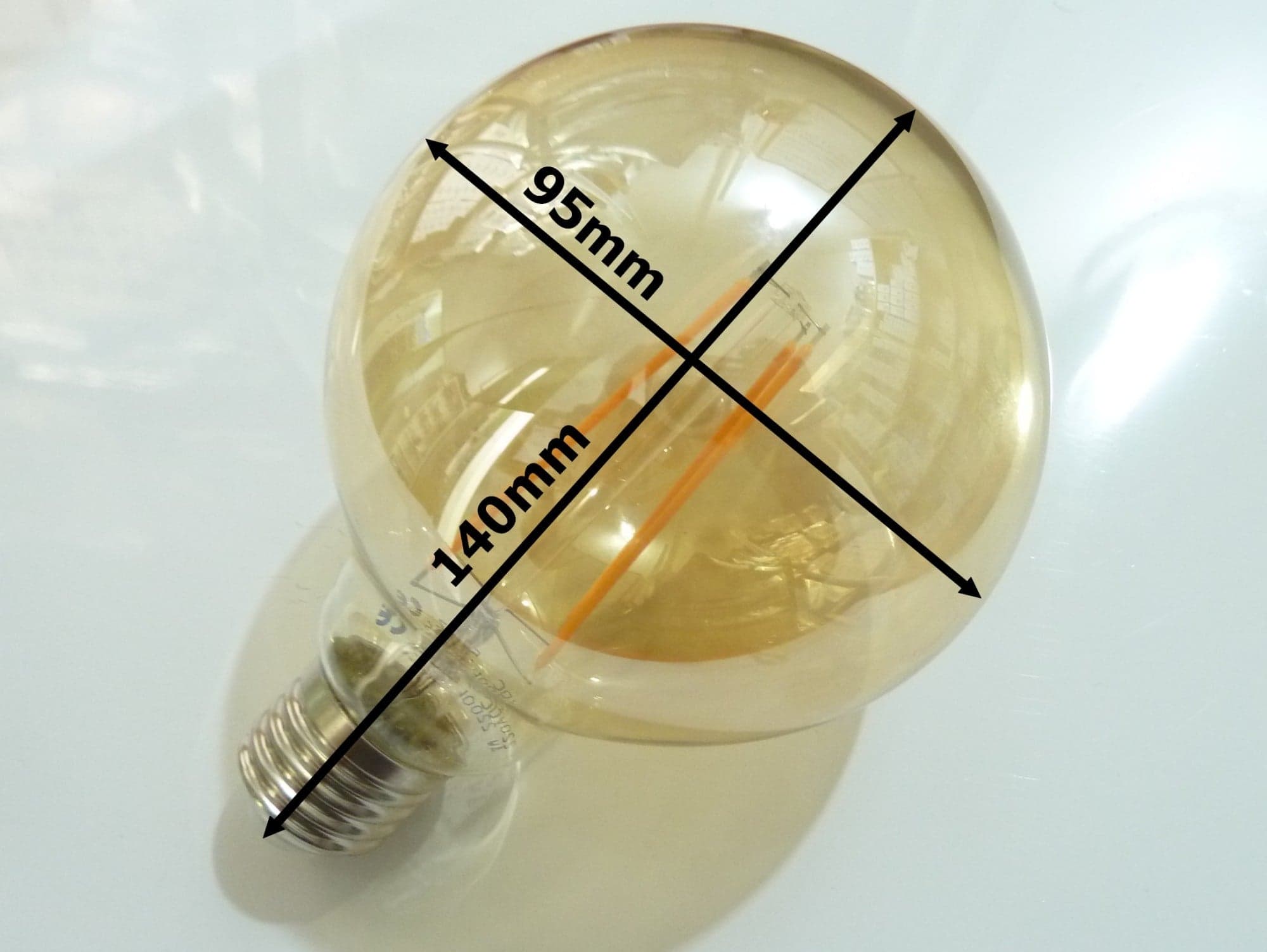LED žárovka E27 EKF4W G95 FILAMENT kulatá - náhled 4