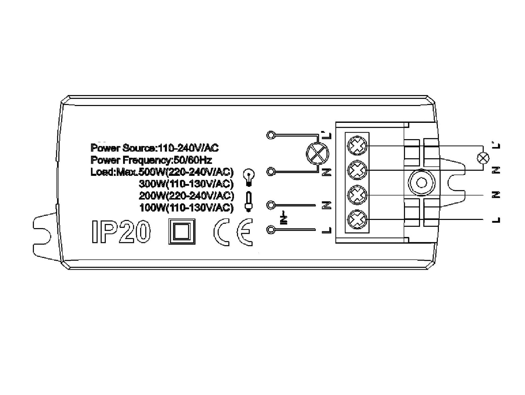 Spínač mávnutím ISM-230V bezdotykový pro LED - náhled 3